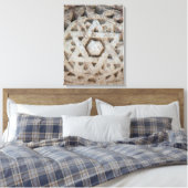 Oude Ster van David-uitgraving, Israël Canvas Afdruk (Insitu (Slaapkamer))