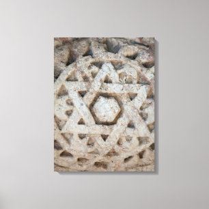 Oude Ster van David-uitgraving, Israël Canvas Afdruk