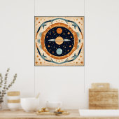 Oude sterren-kinderkamer, ruimte, kosmos, heelal poster (Keuken)