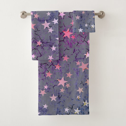 Oude sterren op blauw bad handdoek (Insitu)