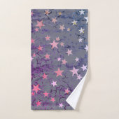 Oude sterren op blauw bad handdoek (Handdoek)