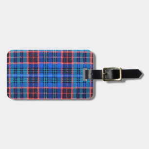 OUDE STEWART FAMILIE TARTAN BAGAGELABEL