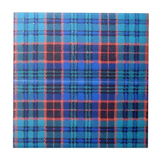 OUDE STEWART FAMILIE TARTAN TEGELTJE (Voorkant)