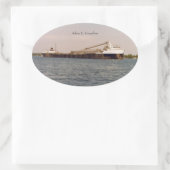 oude sticker Adam E. Cornelius (Tas)