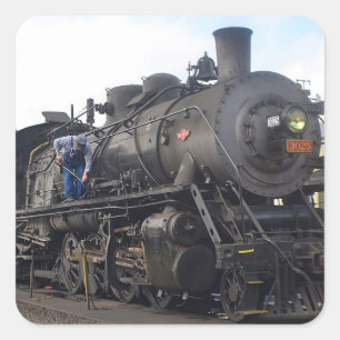 Oude Sticker van de stoomtrein