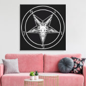 Oude Stijl Baphomet Sigil Wandkunst Canvas Afdruk (Insitu (Woonkamer))