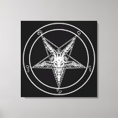 Oude Stijl Baphomet Sigil Wandkunst Canvas Afdruk (Voorkant)