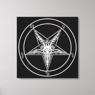 Oude Stijl Baphomet Sigil Wandkunst Canvas Afdruk