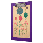 Oude stijl bloemennostalgie klembord (Links)