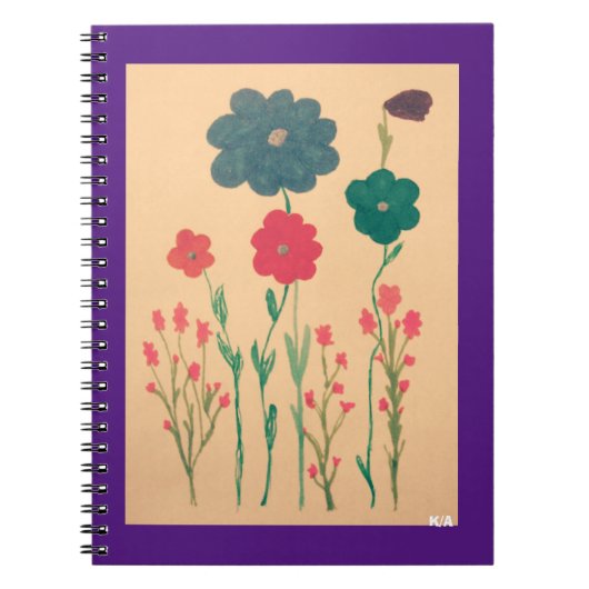 Oude stijl bloemennostalgie notitieboek (Voorkant)