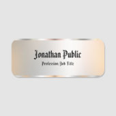 Oude Stijl Calligraded de Zilverblik van de Tekst  Naamplaatje (Voorkant)