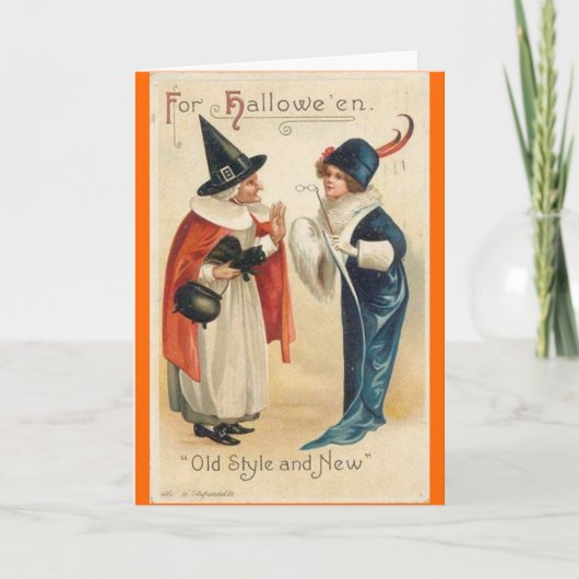 Oude Stijl & de Nieuwe Wensen van Halloween Kaart (Voorkant)