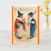 Oude Stijl & de Nieuwe Wensen van Halloween Kaart (Gele Bloem)