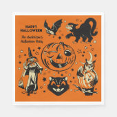 Oude stijl Halloween-afbeeldingen Persoonlijk Servet (Voorkant)