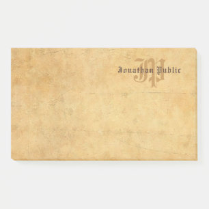 Oude stijl hand tekst elegant vintage monogram coo post-it® notes