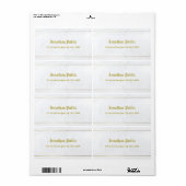 Oude stijl kalligrafie Elegante marmer goud verzen Etiket (Full Sheet)