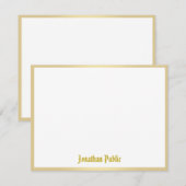 Oude stijl kalligrafie script Sjabloon gouden teks (Voorkant / Achterkant)