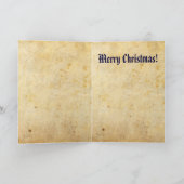 Oude stijl kerst Kaart! Feestdagen Kaart (Binnen)