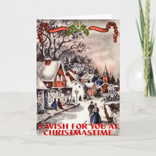 Oude Stijl Kerstmis Kaart (Voorkant)