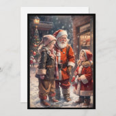 Oude Stijl Kerstmis Kaart (Voorkant / Achterkant)