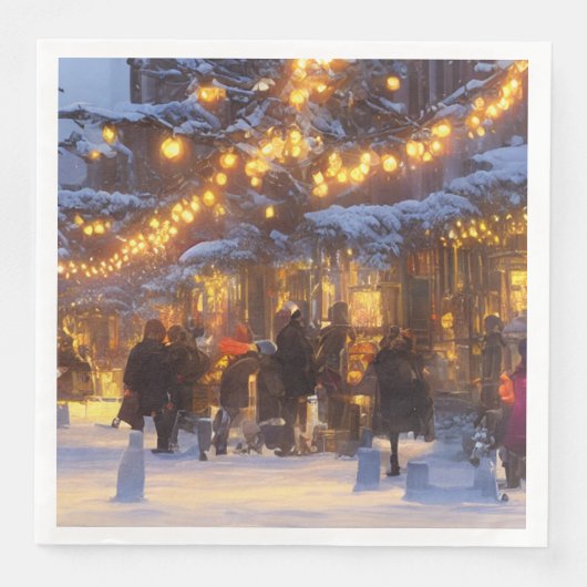 Oude Stijl Kerstmis Servet (Voorkant)