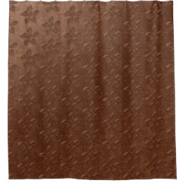 Oude  Stijl Koperleder Getextureerde Bloem Douchegordijn