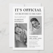 Oude Stijl Krant Foto Verjaardagsfeest Kaart (Achterkant)