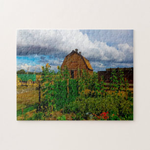 Oude stijl Land Barn Wyoming. Legpuzzel
