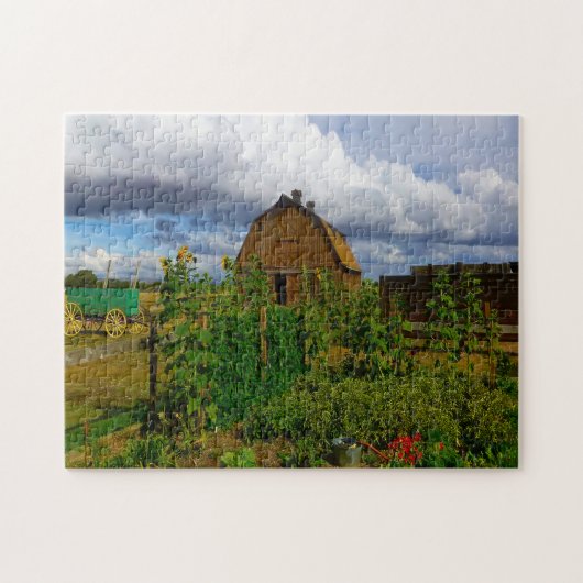 Oude stijl Land Barn Wyoming. Legpuzzel (Horizontaal)