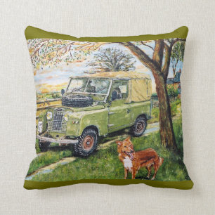 Oude stijl Land Rover Cushion. Kussen