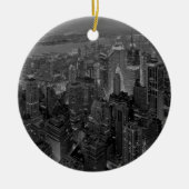  oude stijl New York City Script Keramisch Ornament (Voorkant)