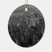 oude stijl New York City Script Keramisch Ornament (Links)