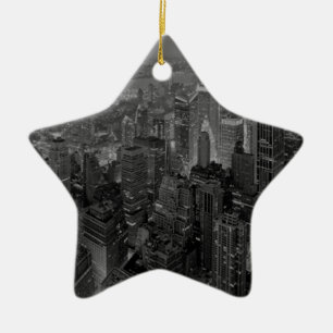  oude stijl New York City Script Keramisch Ornament