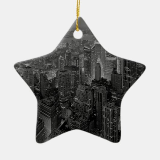 oude stijl New York City Script Keramisch Ornament (Voorkant)