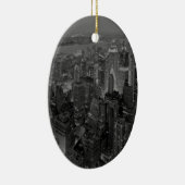 oude stijl New York City Script Keramisch Ornament (Rechts)