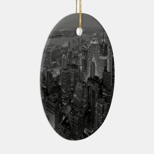 oude stijl New York City Script Keramisch Ornament (Rechts)