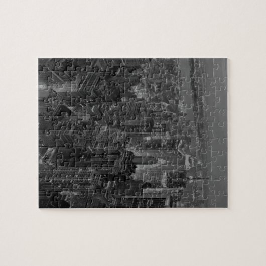 oude stijl New York City Script Legpuzzel (Horizontaal)