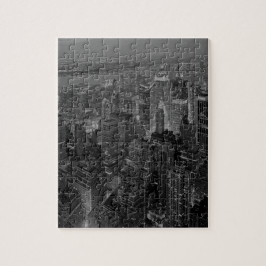 oude stijl New York City Script Legpuzzel (Verticaal)