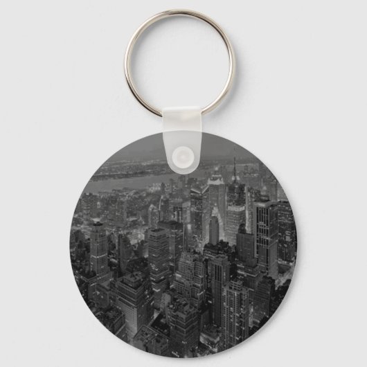  oude stijl New York City Script Sleutelhanger (Voorkant)