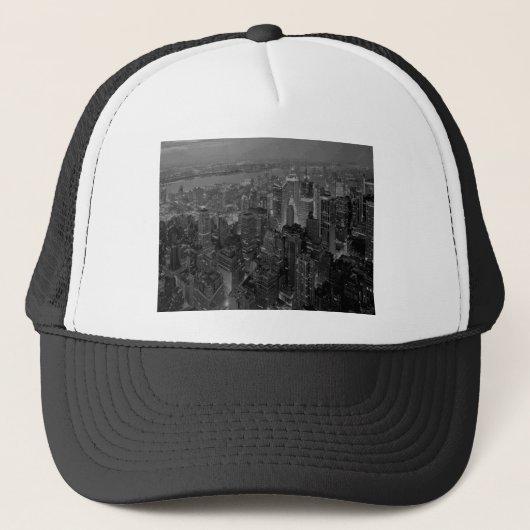  oude stijl New York City Script Trucker Pet (Voorkant)