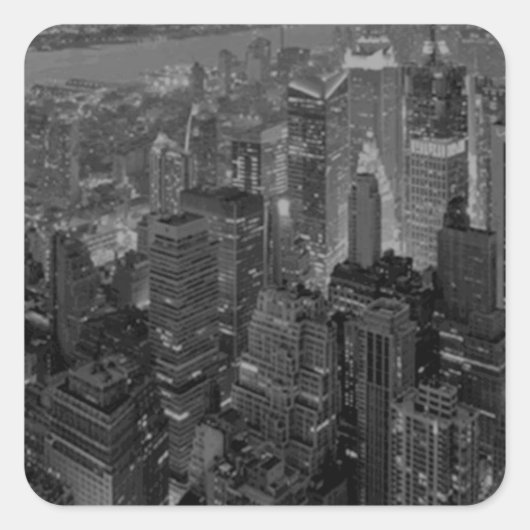 oude stijl New York City Script Vierkante Sticker (Voorkant)