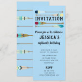 Oude stijl roeispanen kaart (Voorkant / Achterkant)