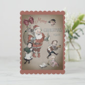  oude stijl Sinterklaas Illustratie Feestdagenkaart (Staand voorkant)