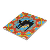 Oude stijl Spaanse Tegel Reds Tegeltje (Zijkant)