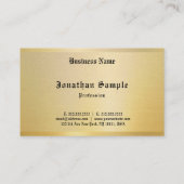 Oude Stijl Tekst Gouden Nostalgische Classic Look Visitekaartje (Achterkant)