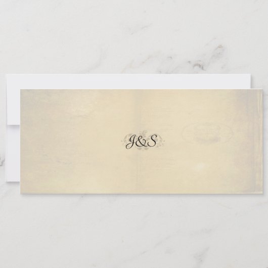  Oude Stijl Ticket Trouwuitnodiging Kaart (Achterkant)