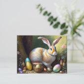 oude stijl van het esembureau bunny briefkaart (Staand voorkant)