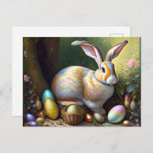 oude stijl van het esembureau bunny briefkaart (Voorkant / Achterkant)