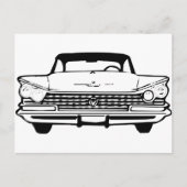 Oude stijlauto in zwart of wit briefkaart (Voorkant)