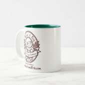 Oude stijlkopjes en -Mokken Tweekleurige Koffiemok (Voorkant links)